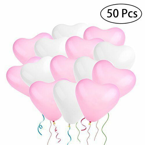 NUOLUX Wedding Balloons,12inch Blue Pink White Latex Balloons for Party,100 Pcs 